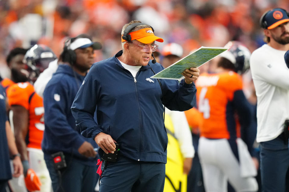 Denver Broncos head coach Sean Payton. Mandatory Credit: Ron Chenoy-USA TODAY Sports