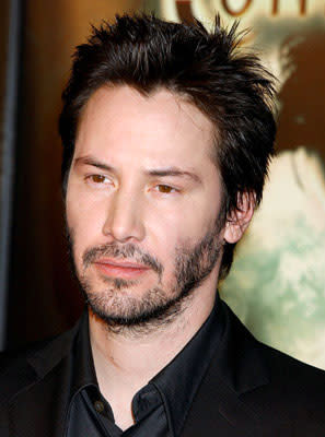 Keanu Reeves at the Hollywood premiere of Warner Bros. Pictures' Constantine