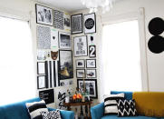 <body> <p>Try this artful endeavor the next time you cringe at a big <a rel="nofollow noopener" href=" http://www.bobvila.com/slideshow/10-ways-to-unleash-the-potential-of-your-blank-walls-46410?#.V7x1R5MrIcg?bv=yahoo" target="_blank" data-ylk="slk:blank corner;elm:context_link;itc:0;sec:content-canvas" class="link ">blank corner</a> in your home. Use your favorite prints and photos to create your very own gallery wall. Start by planning where your favorite prints will hang: Cut out paper in the shape of the frames and tape the pieces to the wall. Take up as much wall space as you need from floor to ceiling. After all, there’s aren’t rules when it comes to art.</p> <p><strong>Related: <a rel="nofollow noopener" href=" http://www.bobvila.com/slideshow/10-ways-to-fill-a-blank-wall-for-under-20-49429?#.V7x1jZMrIcg?bv=yahoo" target="_blank" data-ylk="slk:10 Ways to Fill a Blank Wall for Under $20;elm:context_link;itc:0;sec:content-canvas" class="link ">10 Ways to Fill a Blank Wall for Under $20</a> </strong> </p> </body>