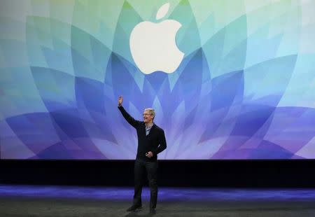 Apple CEO Tim Cook speaks during an Apple event in San Francisco, March 9, 2015. REUTERS/Robert Galbraith