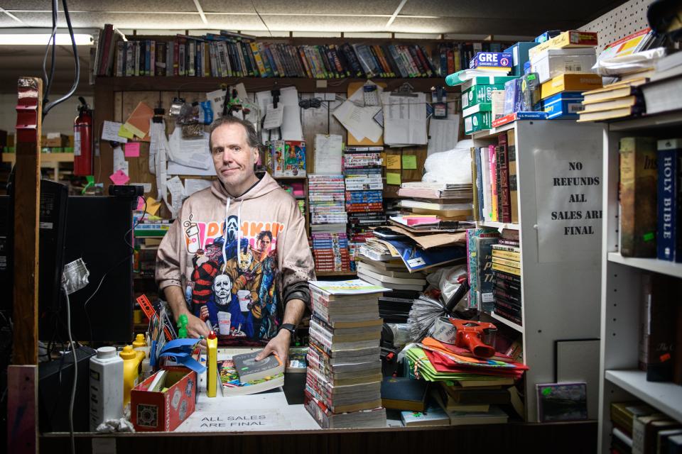 Rudy Edwards, along with his sister Nancy Edwards, run their their family’s bookstore, BJ's Used Book Exchange at 4905 Murchison Road.