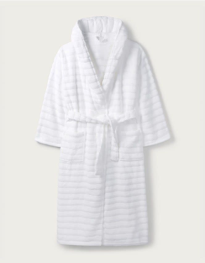 5) Unisex Hydrocotton Hooded Ribbed Robe