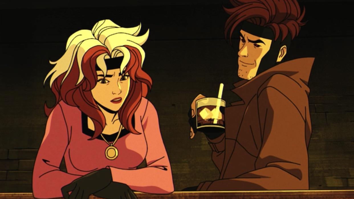 Rogue and Gambit at nightclub in X-Men '97. 