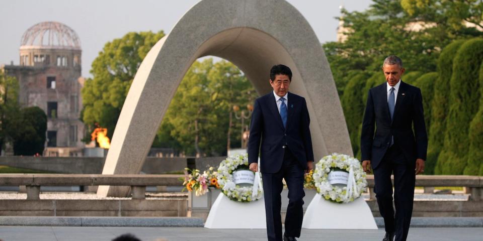 Barack Obama Shinzo Abe Hiroshima