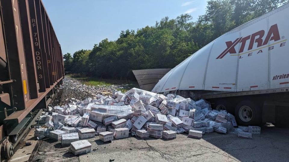 The Missouri State Highway Patrol and Cass County Sheriff’s Office were investigating a crash Tuesday afternoon involving a train and a semi truck at a railroad crossing near 187th Street and Holmes Road.