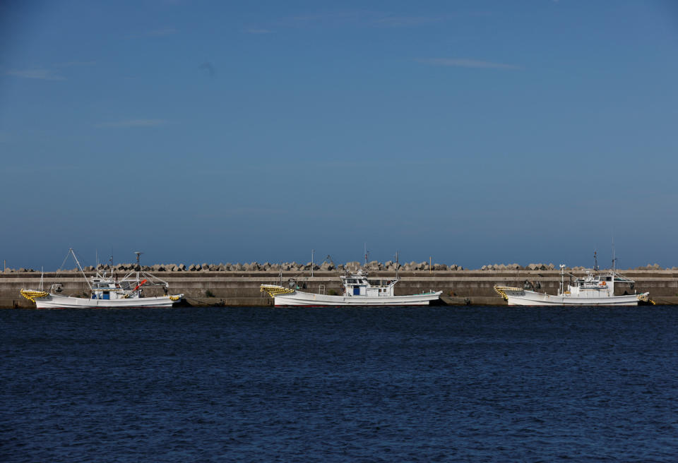 Fishing boats are anchored at a fishing port in Soma, about 45 km away from the tsunami-crippled Fukushima Daiichi nuclear plant discharging treated radioactive water into the ocean, Fukushima Prefecture, Japan, August 31, 2023. (PHOTO: REUTERS/Kim Kyung-Hoon)