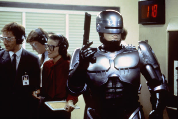 <p>Getty Images</p><p>When police officer Alex Murphy (Peter Weller) is killed in the line of duty in near-future Detroit, he is enlisted by Omni Consumer Products to become “RoboCop,” a reanimated, robotic version of himself who has no idea about his former life. When Murphy starts to remember the life and family he once had, he turns on his corporate overlords, who previously unleashed him on the criminals of the city with vengeance. With its sharp satire on technology, capitalism, corporate greed, and politics, the film has been regarded as an important cultural touchstone and one of the best action films of its era.</p>