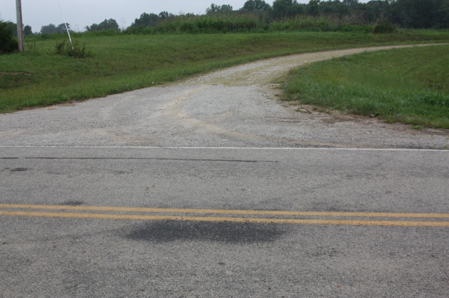 Tire marks located near the crime scene (Photo courtesy/Brown County Sheriff’s Office).