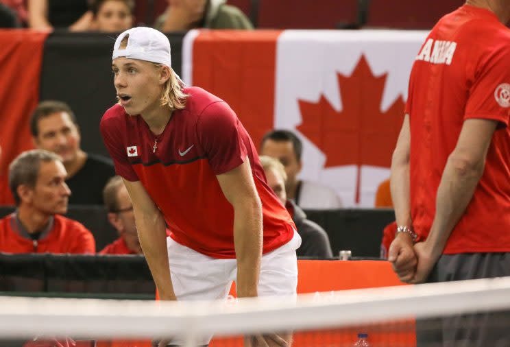 <span>Denis Shapovalov n’a pas raté l’arbitre.</span>