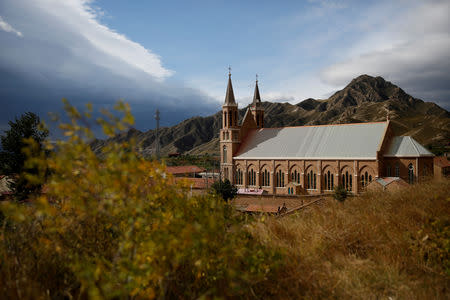 FILE PHOTO: An underground Catholic church overlooks the village of Huangtugang, Hebei province, China September 30, 2018. REUTERS/Thomas Peter/File Photo