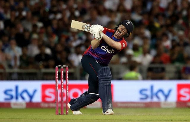 Eoin Morgan in action for England