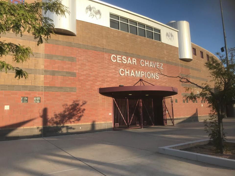 Laveen Cesar Chavez High School's football stadium.