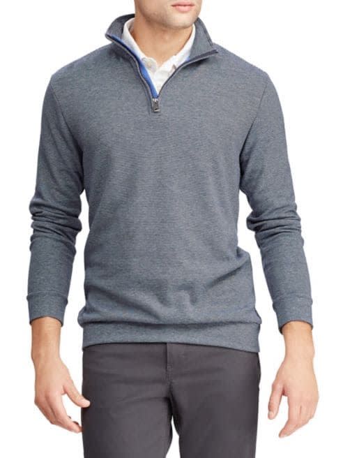 Chaps Mock Neck Quarter Zip Pullover