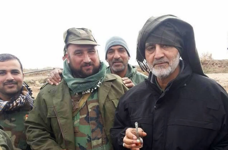 Gen. Qassem Soleimani, right, in Iraq. (Photo via Twitter)