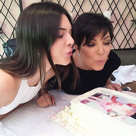 Courtesy Kourtney Kardashian Kendall and Kris Jenner celebrating their birthdays together