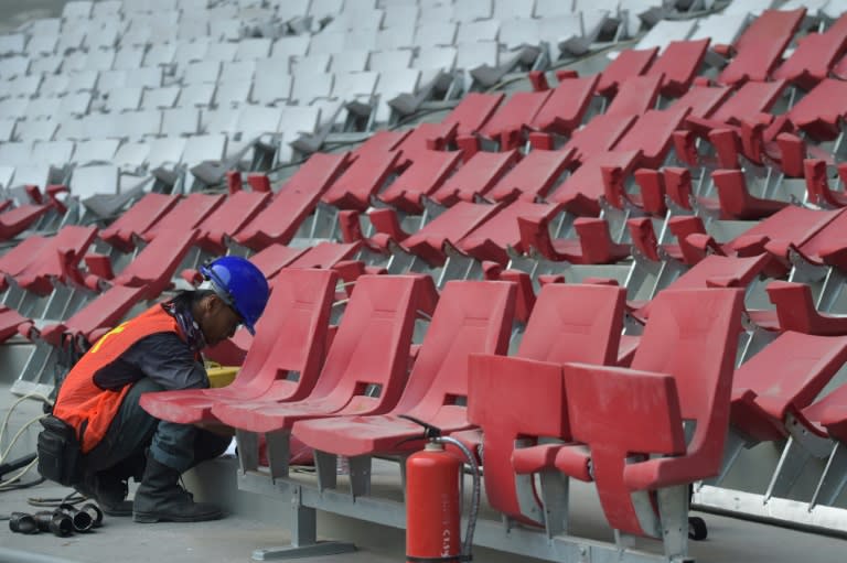 The Gelora Bung Karno stadium in Jakarta, Indonesia, is undergoing renovation works ahead of the 2018 Asian Games