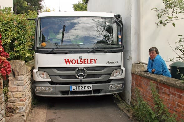 stuck lorry