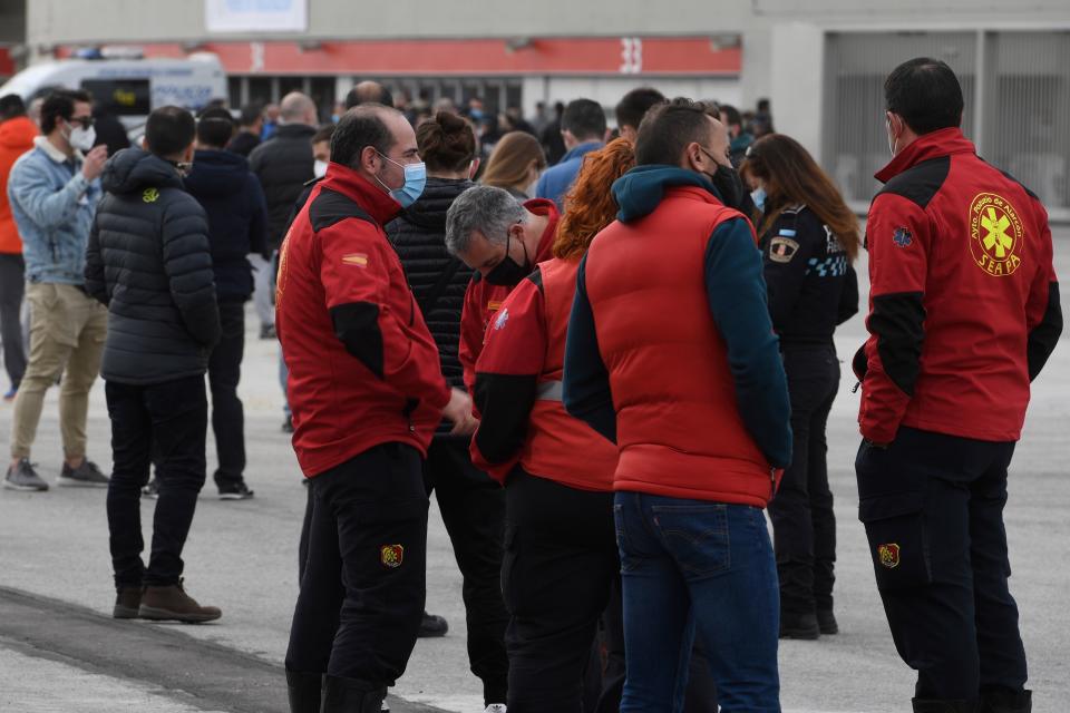 La vacunación en el Wanda Metropolitano de Madrid