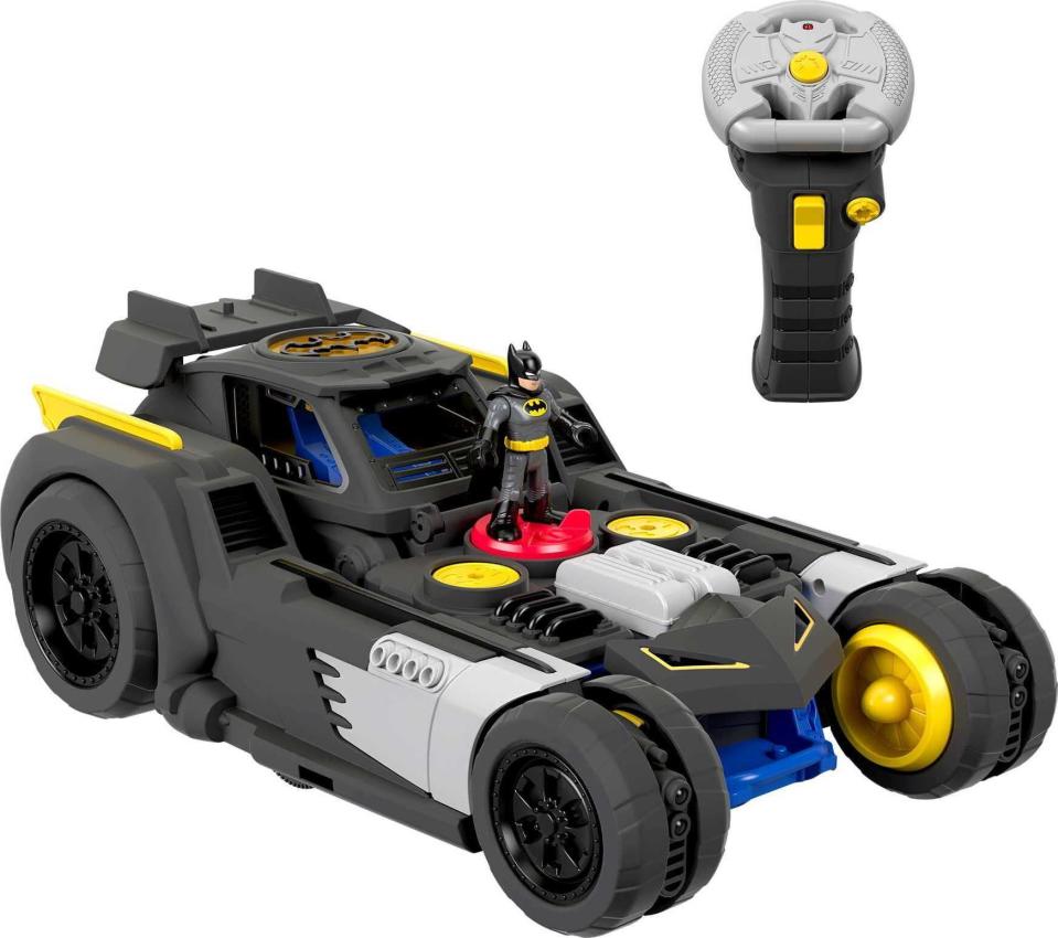 <p><strong>Imaginext</strong></p><p>walmart.com</p><p><strong>$51.99</strong></p><p><a href="https://go.redirectingat.com?id=74968X1596630&url=https%3A%2F%2Fwww.walmart.com%2Fip%2F977531052%3Fselected%3Dtrue&sref=https%3A%2F%2Fwww.caranddriver.com%2Fcar-accessories%2Fg42940257%2Fbest-rc-cars-kids-tested-experts%2F" rel="nofollow noopener" target="_blank" data-ylk="slk:Shop Now;elm:context_link;itc:0" class="link ">Shop Now</a></p><p>One of <em>Good Housekeeping</em>'s Hottest Toys of 2019, Fisher-Price's Transforming Batmobile, is both a remote control car and a play set. Drive it around remotely or park it and transform it into Batman's base of operations. </p><p>It features a small Batman figure to ride along, light and sounds you can turn on with the remote, and it can shoot out yellow discs at pretend enemies when in "battle mode."</p><p>It's a great toy for a preschooler or an elementary-age child who likes to play imaginative superhero games, but it's also fun for big kids (or adults) who just want a cool Batmobile.</p>