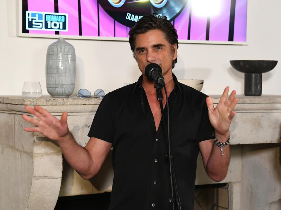 John Stamos, pictured, alleges his ex-girlfriend, actress Teri Copley, cheated on him with TV star Tony Danza.