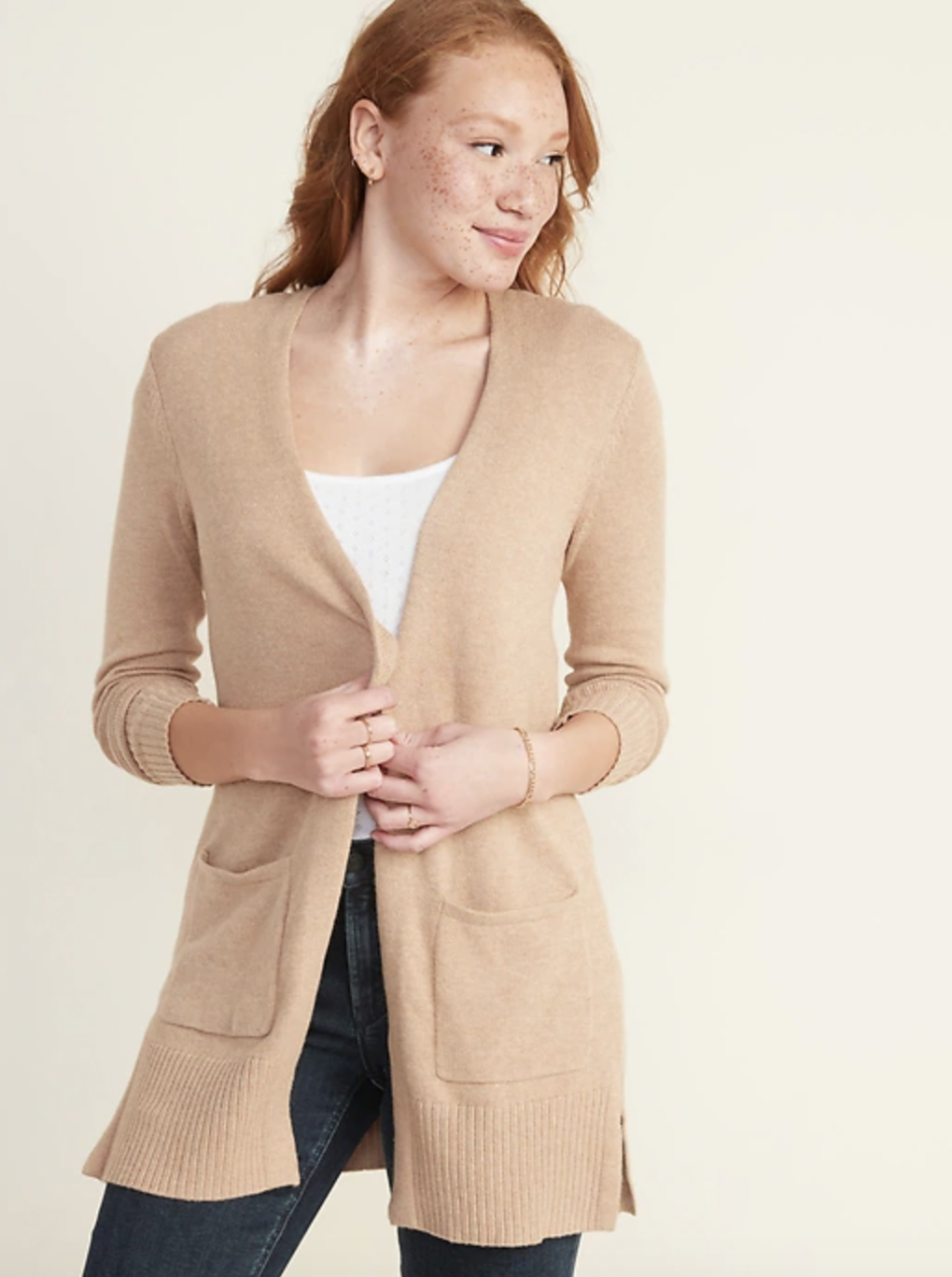 Long-Line Open-Front Sweater (Credit: Old Navy)