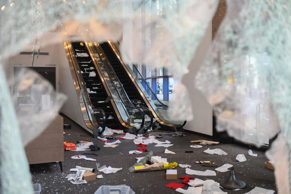 The aftermath seen at the store Nordstrom on Aug. 10, 2020, following a night of unrest in Chicago. | RMV/Shutterstock