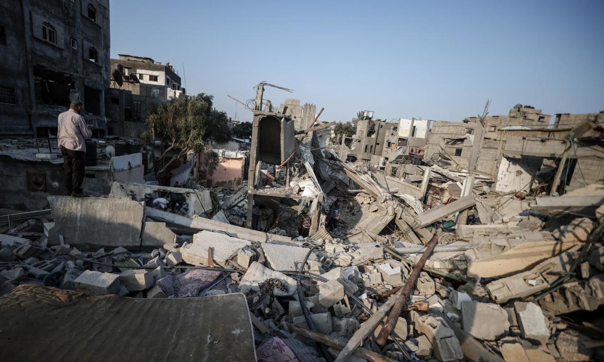 <span>The aftermath of Israeli attacks on the Maghazi refugee camp in Deir al-Balah, Gaza on 16 July. The conflict in Gaza is said to be ‘feeding terrorism and radicalisation across the Islamic world’.</span><span>Photograph: Ali Jadallah/Anadolu/Getty Images</span>