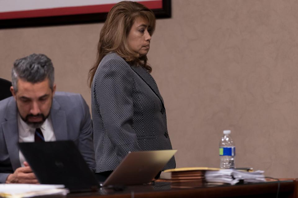 El Paso District Attorney Yvonne Rosales invoked the Fifth Amendment in court Dec. 1 at a hearing on violations of the July gag order issued in the Walmart mass shooting case.