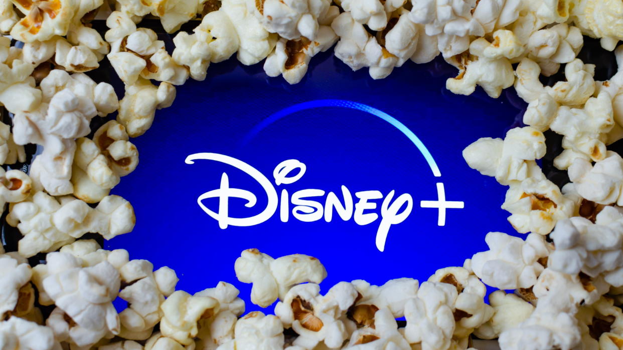  Disney Plus free trial - Disney Plus logo with popcorn. 