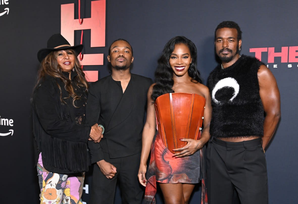 Pam Grier, Joshua J. Williams, Deborah Ayorinde and Luke James attend a special Los Angeles screening of "Them: The Scare" at Culver Theater on April 23, 2024, in Culver City, California. (Photo by Michael Tullberg/Getty Images)