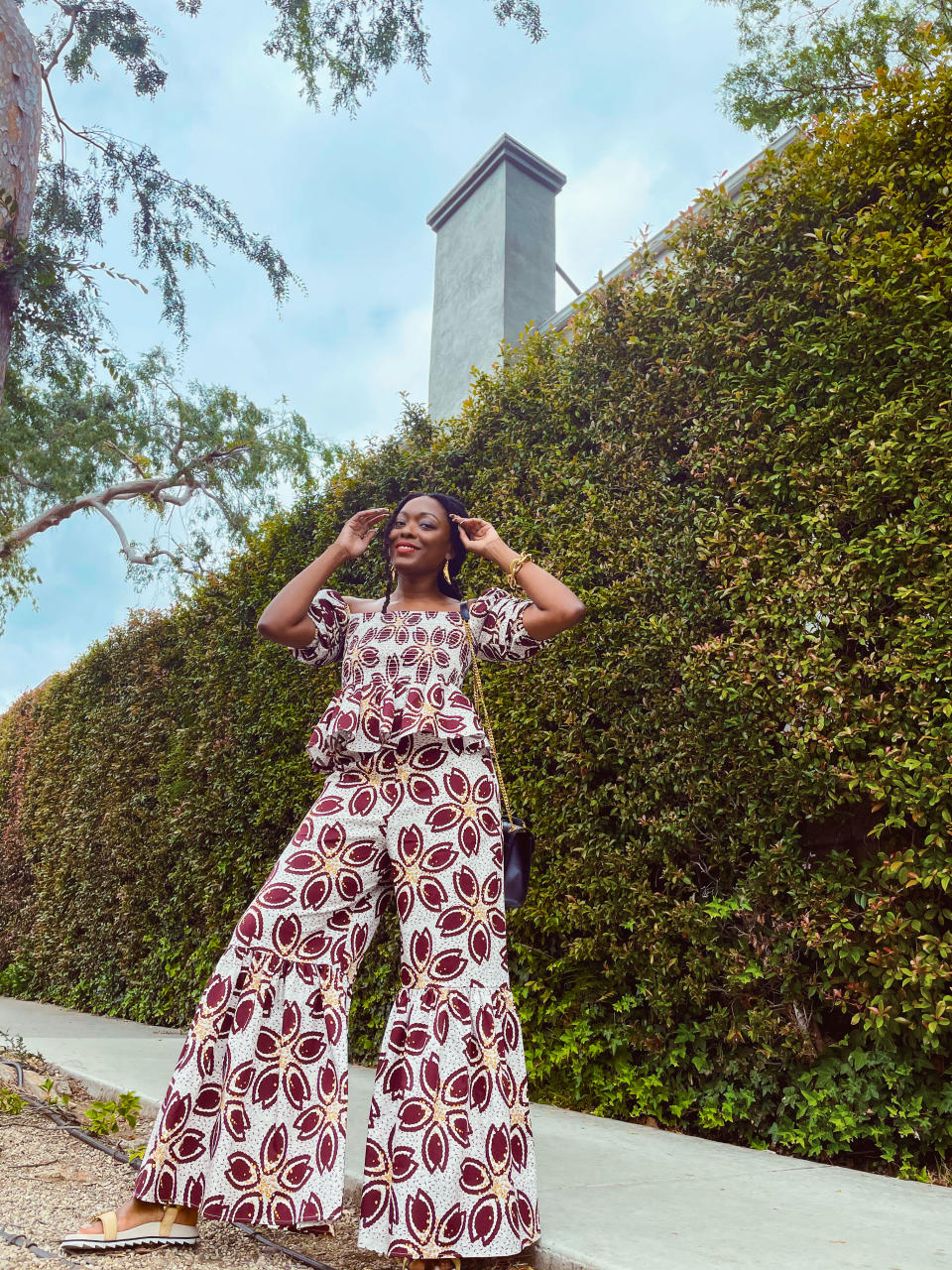 Autumn Adeigbo in her own designs in Los Angeles, where she now calls home. - Credit: Courtesy Photo