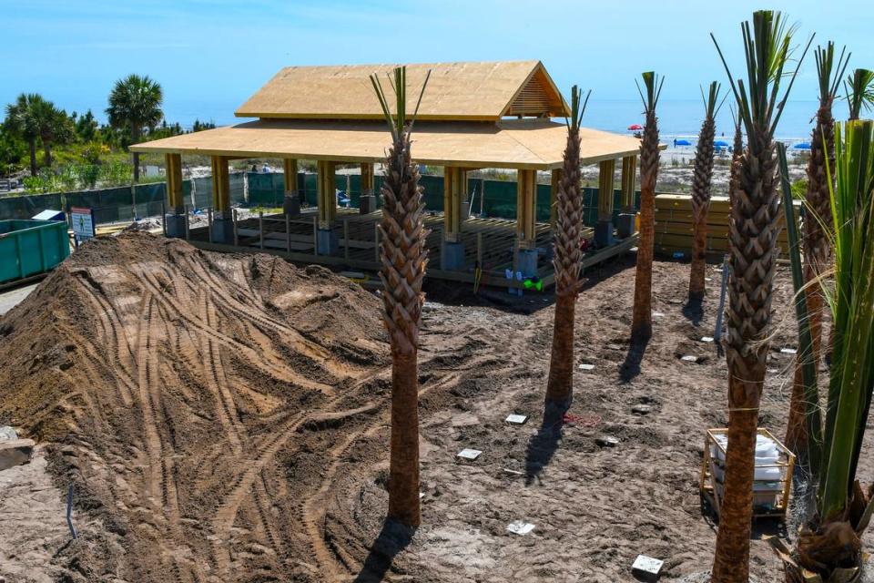 The Dunes Pavilion, a new beachfront event space at Beach House, is expected to be finished by May.