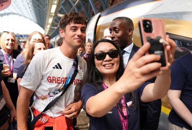 Tom Daley arrived back in the UK on Monday afternoon