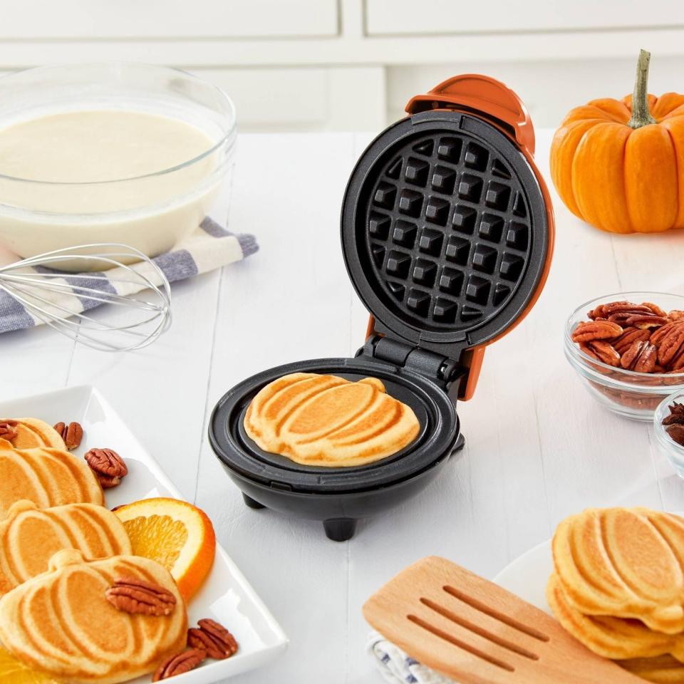 The waffle maker in orange