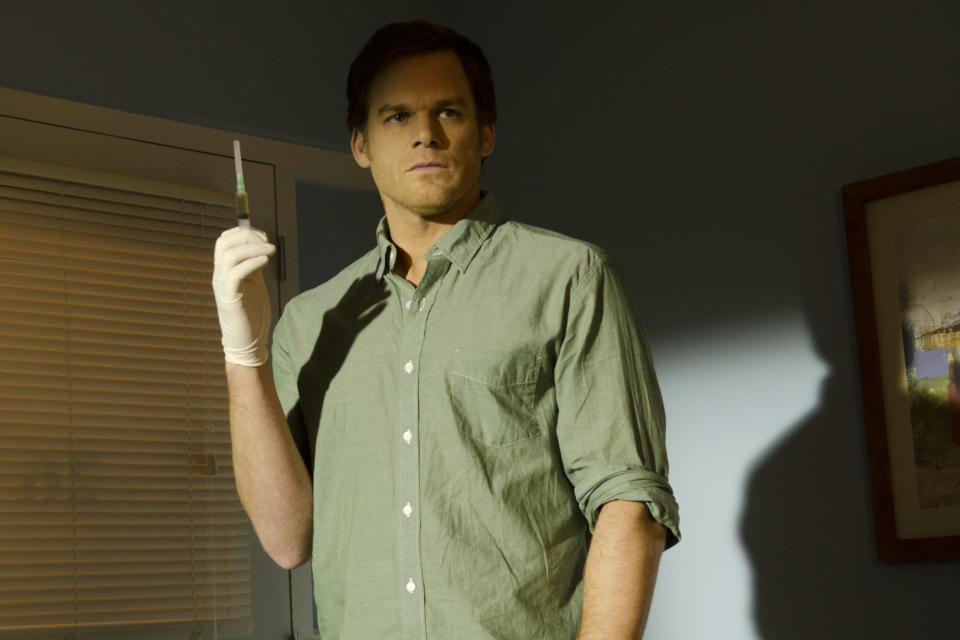 Michael C. Hall as Dexter Morgan in the "Dexter" Season 8 episode, "Scar Tissue."