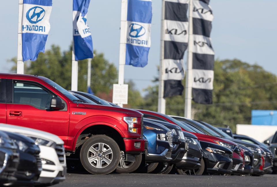 Used cars are shown at Diehl Automotive on Lincoln Way E in Perry Township.