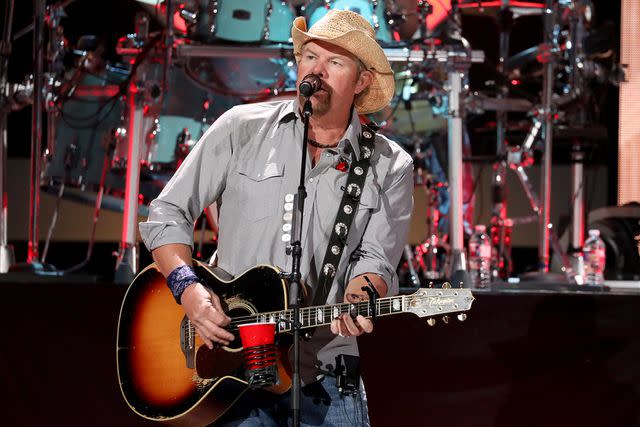 Rick Kern/Getty Toby Keith performs at the iHeartCountry Festival in October 2021 in Austin, Texas.