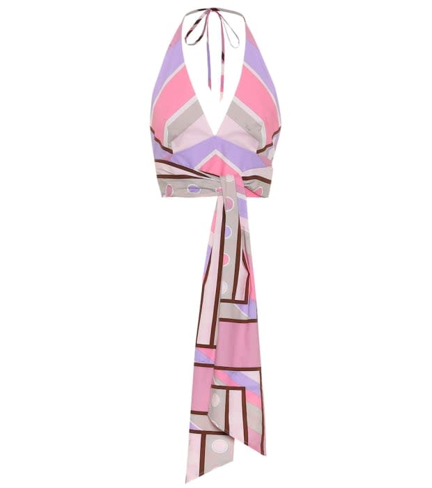 <p>Emilio Pucci Printed Stretch-Cotton Halter-Neck Top, $500 (from $715), <a href="https://rstyle.me/+NC8ltfDonxTwL_ilggDBdw" rel="nofollow noopener" target="_blank" data-ylk="slk:available here;elm:context_link;itc:0;sec:content-canvas" class="link ">available here</a> (sizes US 2-12). </p>