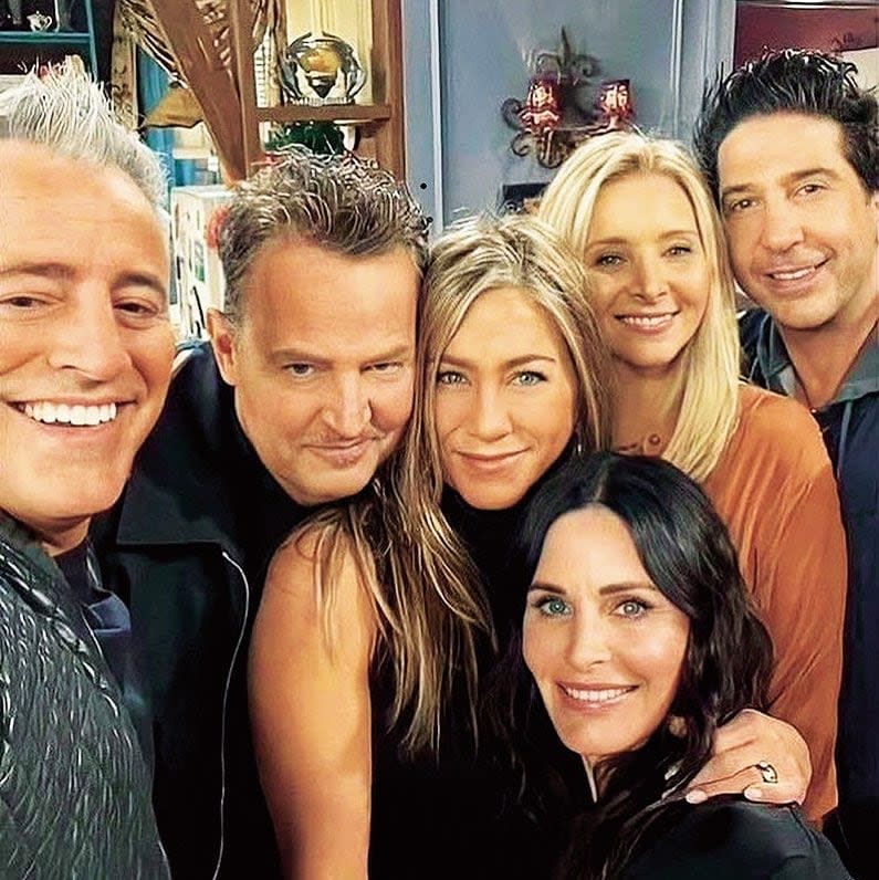 The Friends cast at a reunion in 2021