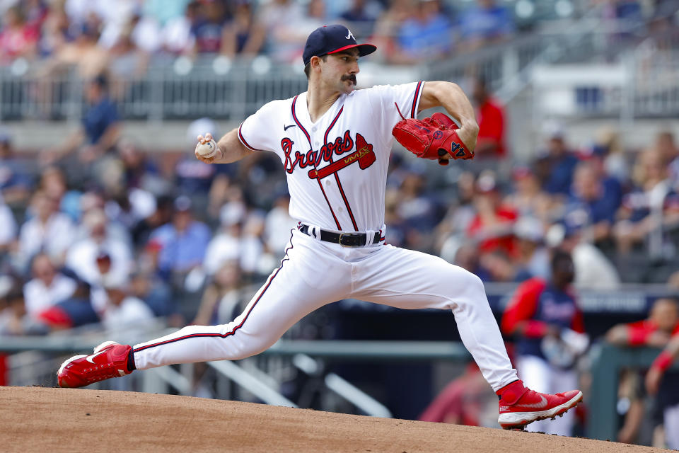 亞特蘭大勇士超級新人Spencer Strider。（Photo by Todd Kirkland/Getty Images）