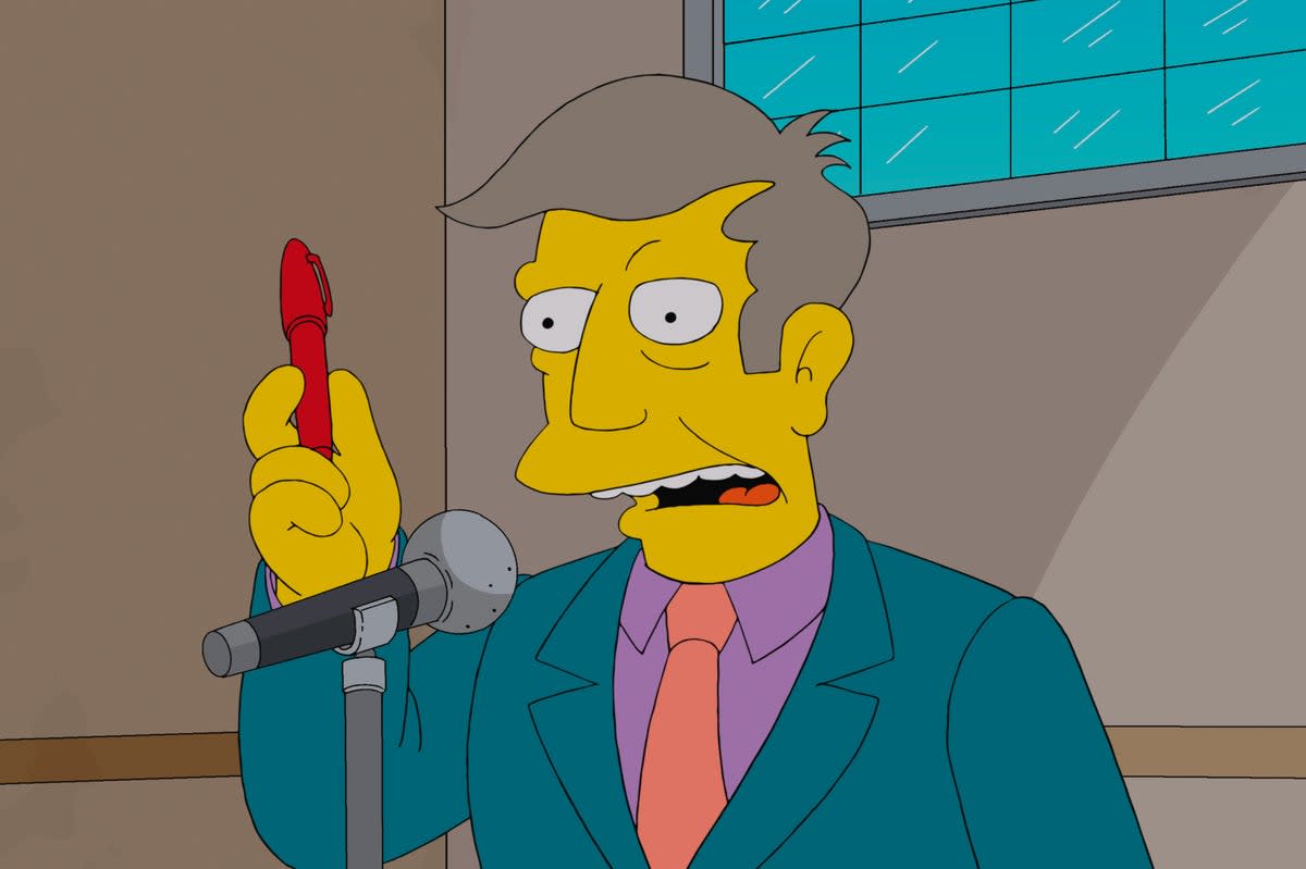 Mama’s boy: Seymour Skinner is one of many characters in ‘The Simpsons’ to have been voiced by Shearer (Fox)