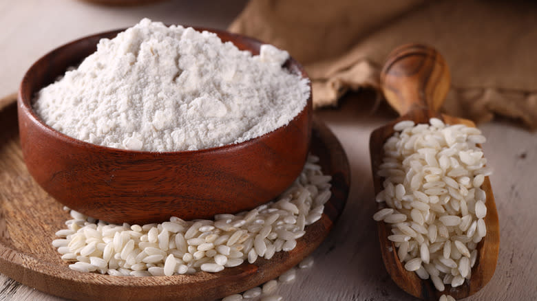 Bowl of rice flour