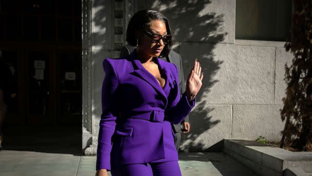 PHOTO: In this Dec. 13, 2022, file photo, Megan Thee Stallion, whose legal name is Megan Pete, makes her way from the Hall of Justice to the courthouse to testify in the trial of Rapper Tory Lanez for allegedly shooting her, in Los Angeles, CA. (Jason Armond/Los Angeles Times via Getty Images, FILE)
