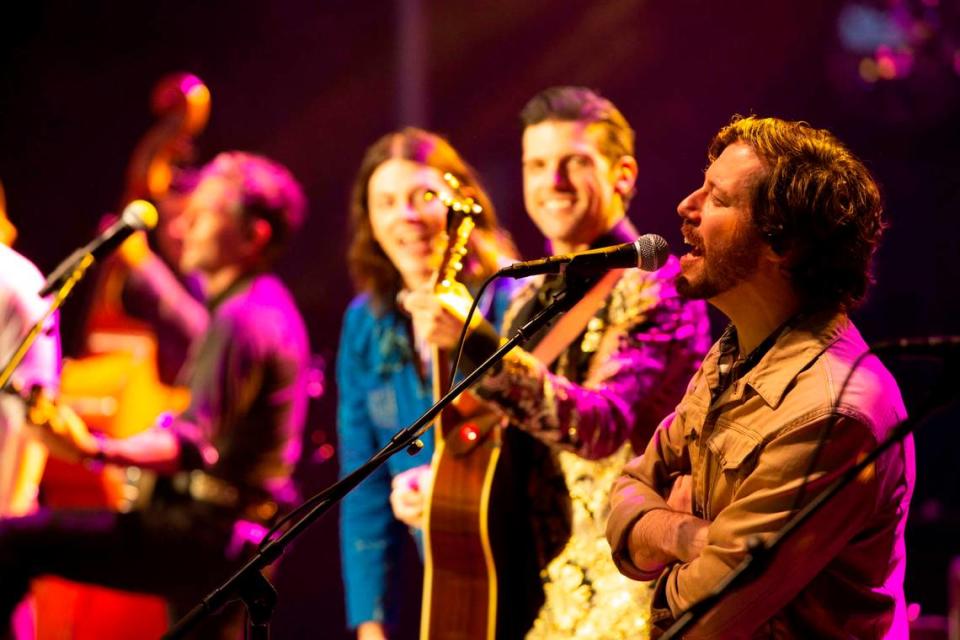 The cast of “Swept Away” joined The Avett Brothers at a concert in New York May 17 where the band announced that the musical was headed to Broadway.