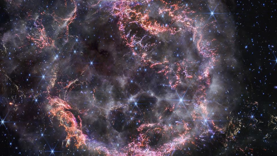 New details shine in the James Webb Space Telescope's image of the supernova remnant Cassiopeia A. - NASA/ESA/CSA/STScI