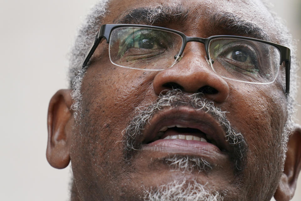 FILE - In this Aug. 18, 2020 file photo, U.S. Rep. Gregory Meeks, D-N.Y., speaks during a news conference outside the USPS Jamaica station in the Queens borough of New York. Meeks, the new chairman of the House Foreign Affairs Committee under the Biden administration in 2021, is likely to be a key interlocutor for the incoming administration’s efforts to de-escalate tensions with Venezuela’s socialist government and negotiate an exit to the country’s political stalemate. (AP Photo/John Minchillo, File)