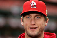 ST LOUIS, MO - OCTOBER 20: David Freese #23 of the St. Louis Cardinals on the field during warmups prior to Game Two of the MLB World Series against the Texas Rangers at Busch Stadium on October 20, 2011 in St Louis, Missouri. (Photo by Ezra Shaw/Getty Images)