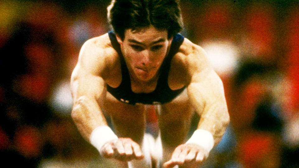 Kurt Thomas, pictured here in action for the United States at the world championships.