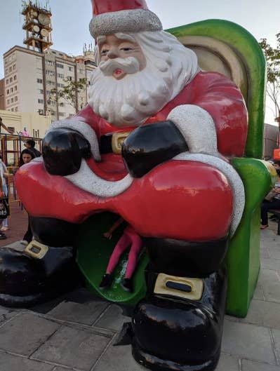 A Santa slide