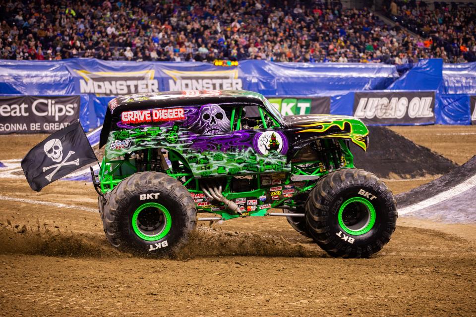 The Grave Digger truck with its black and green colors and ghoulish images — including including a graveyard and a prominent skull ― was first created by Anderson's father, Dennis Anderson, more than 40 years ago and has become a legend.